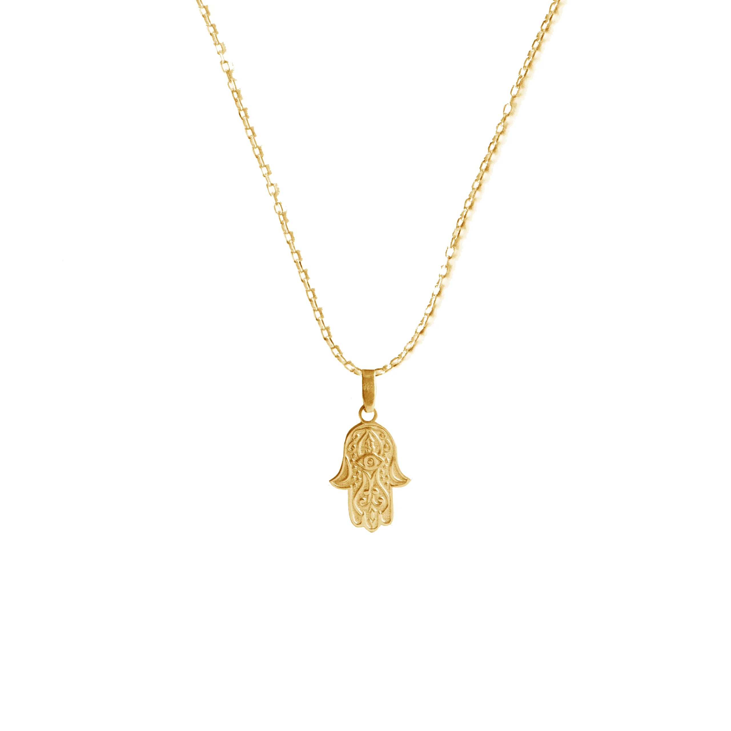 925 Sterling Silver - Hamsa Necklace