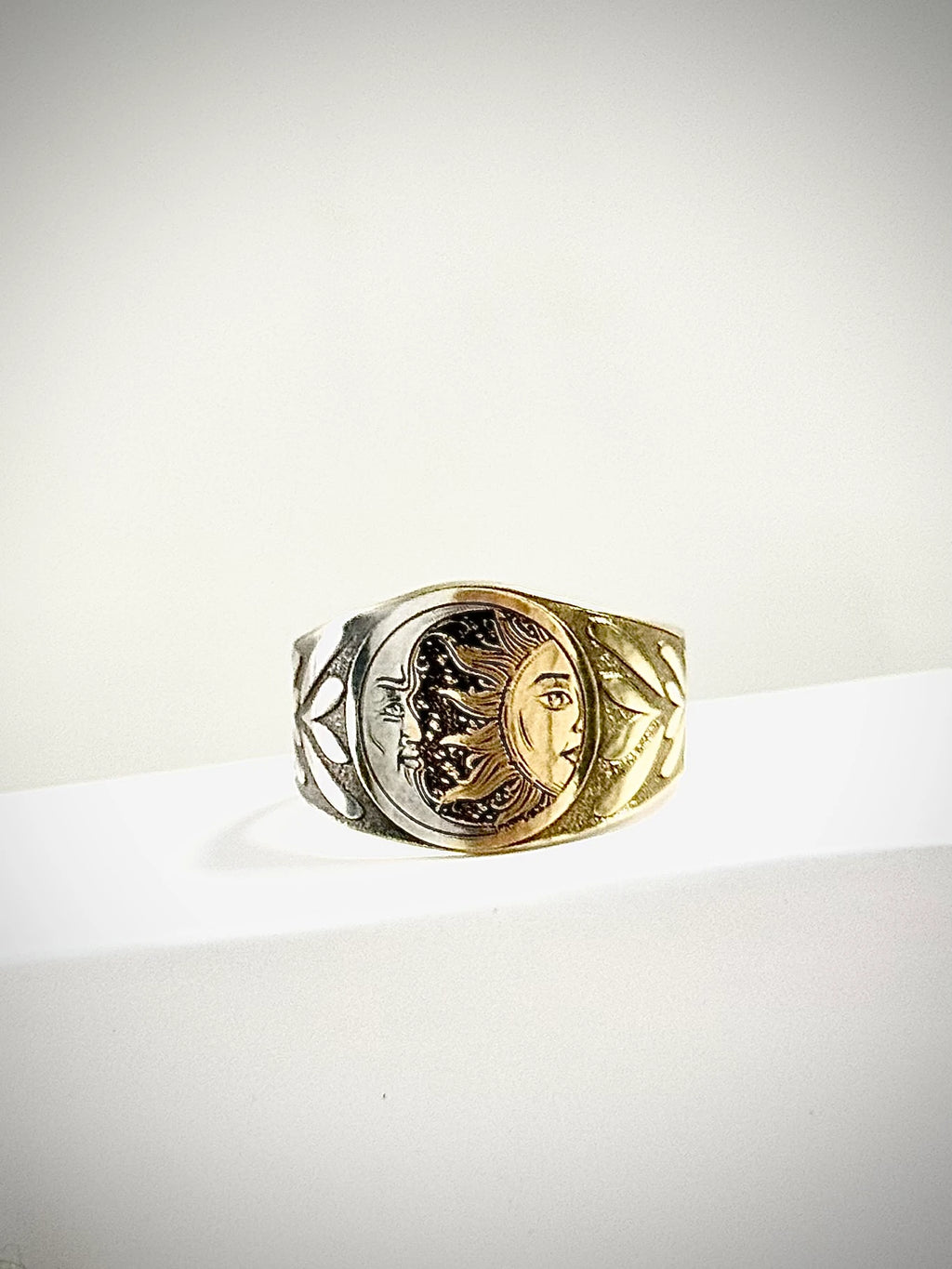 925 Ayar Gümüş - Sun and moon Yüzük