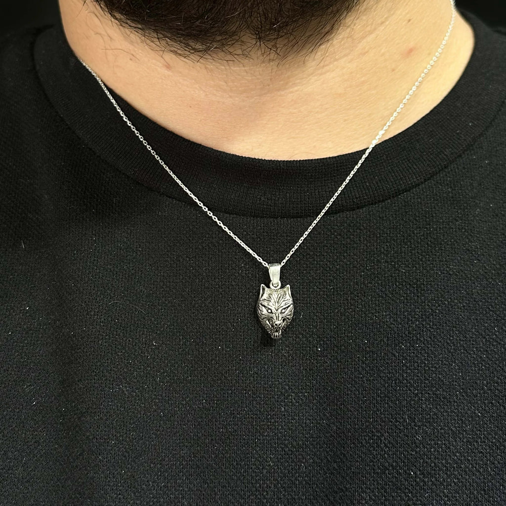 925 Ayar Gümüş - Wolf Kolye