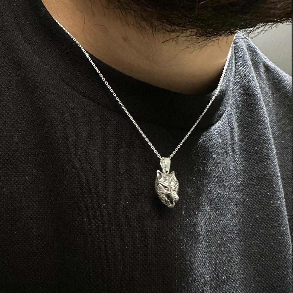 925 Ayar Gümüş - Wolf Kolye