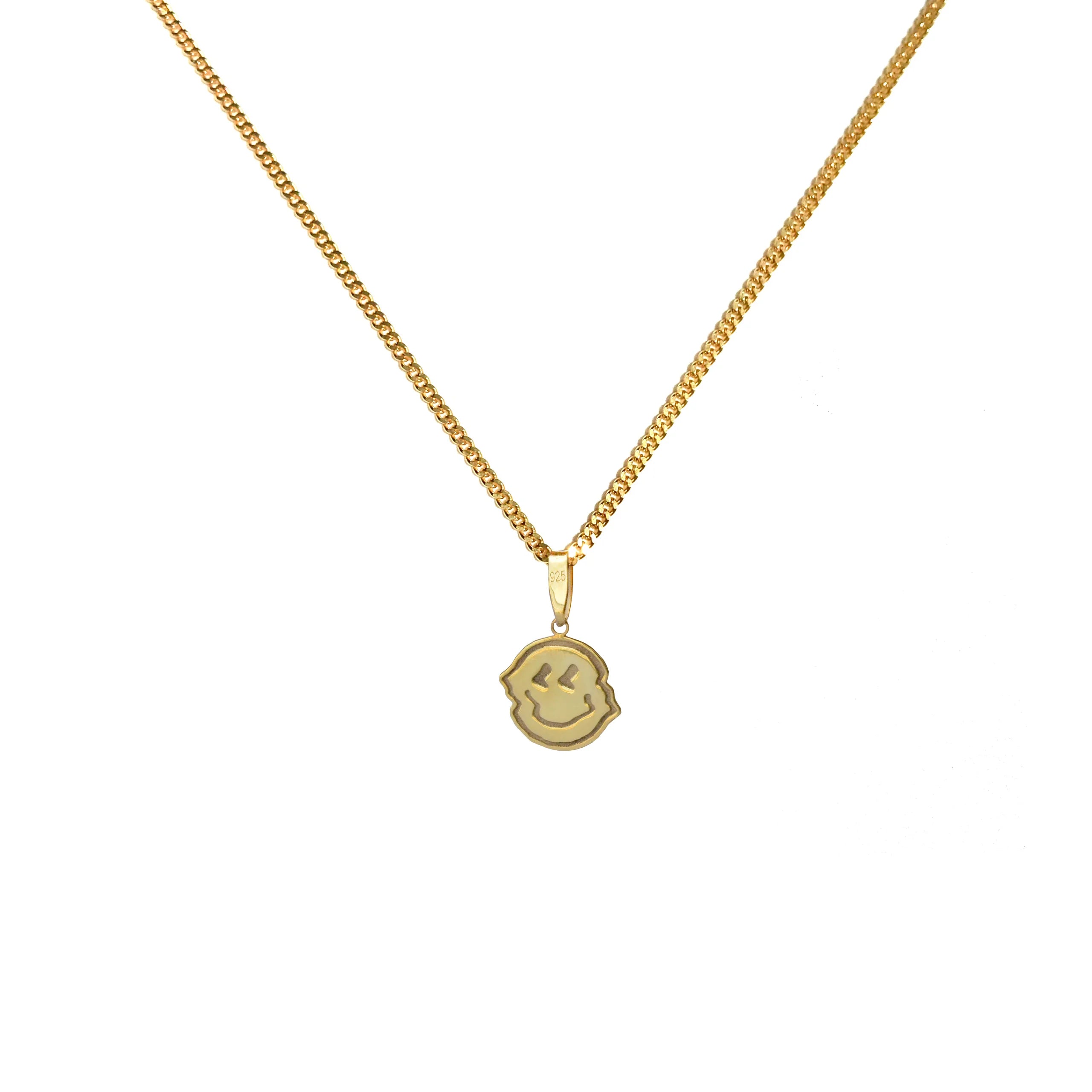925 Sterling Silver - Smiley D. Necklace