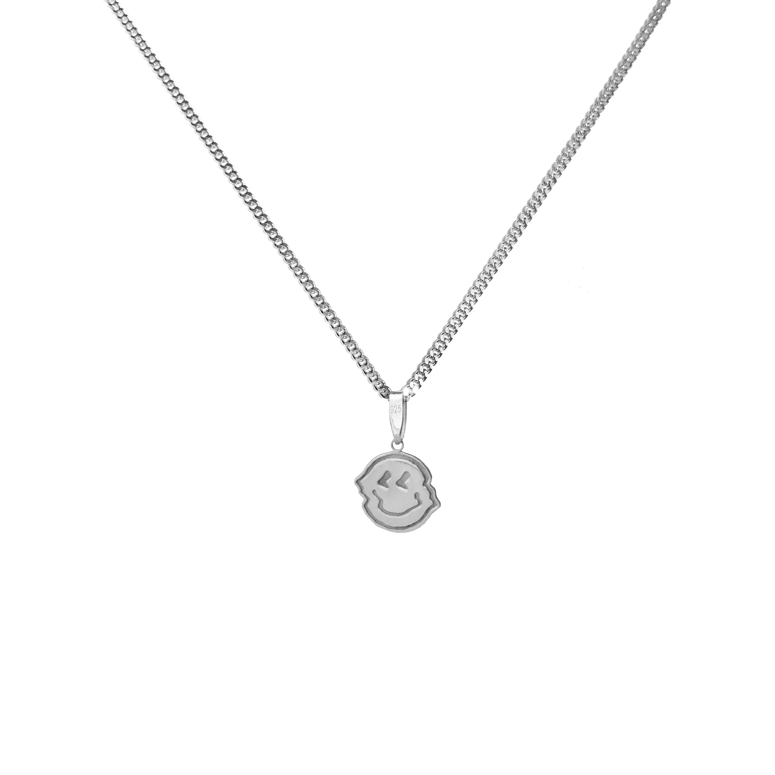 925 Sterling Silver - Smiley D. Necklace