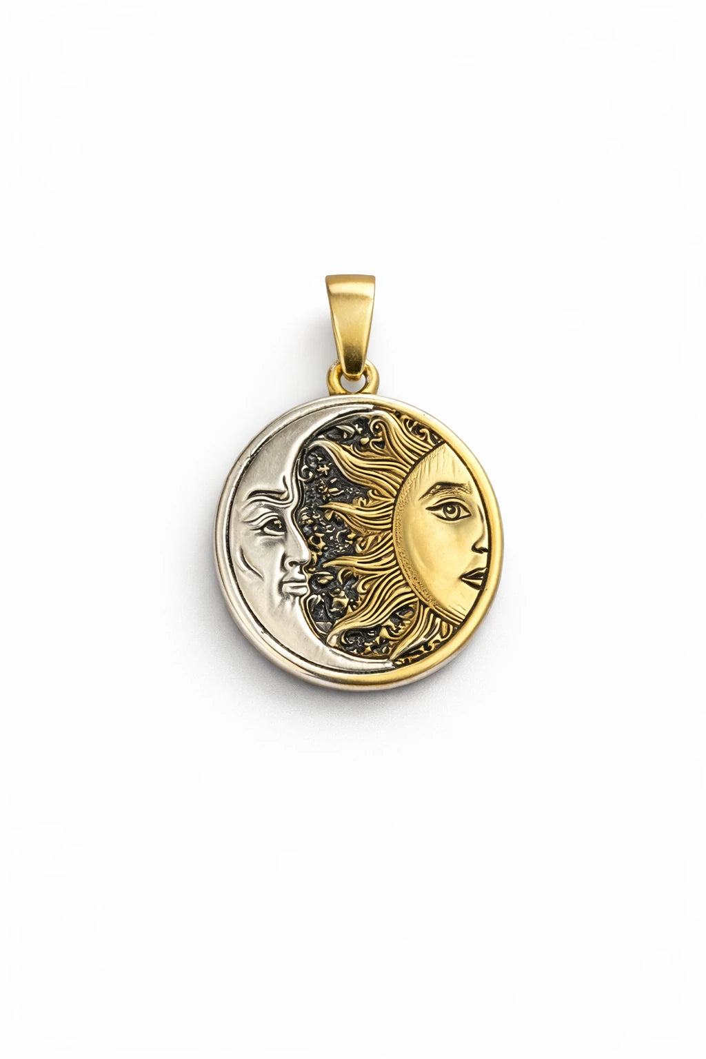925 Ayar Gümüş - sun and moon kolye ucu