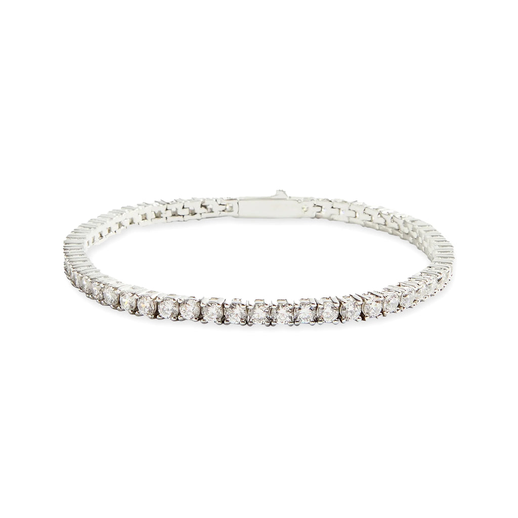925 Ayar Gümüş - 3mm Tennis Bileklik