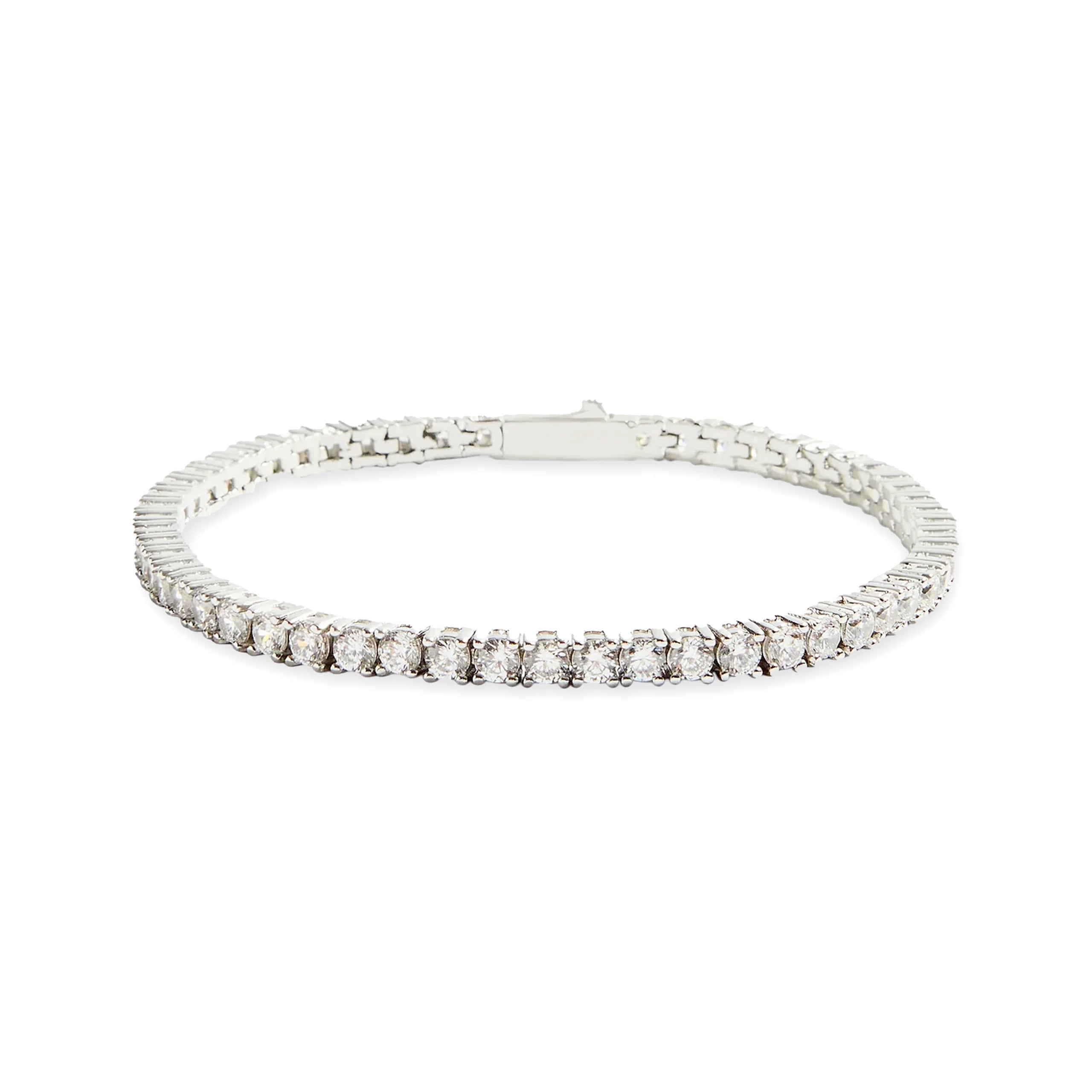 925 Ayar Gümüş - 3mm Tennis Bileklik