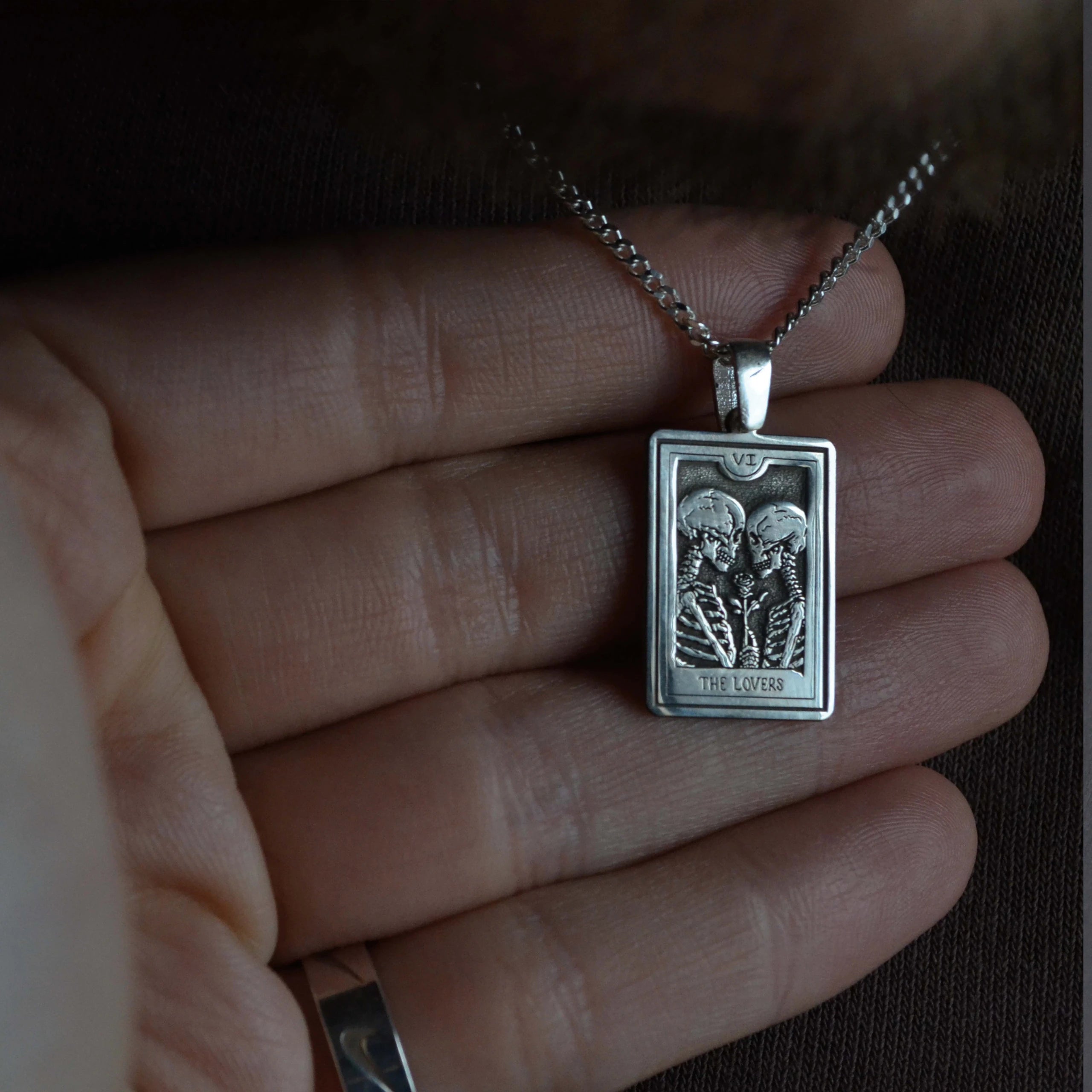 925 Ayar Gümüş - Tarot Kart Kolye