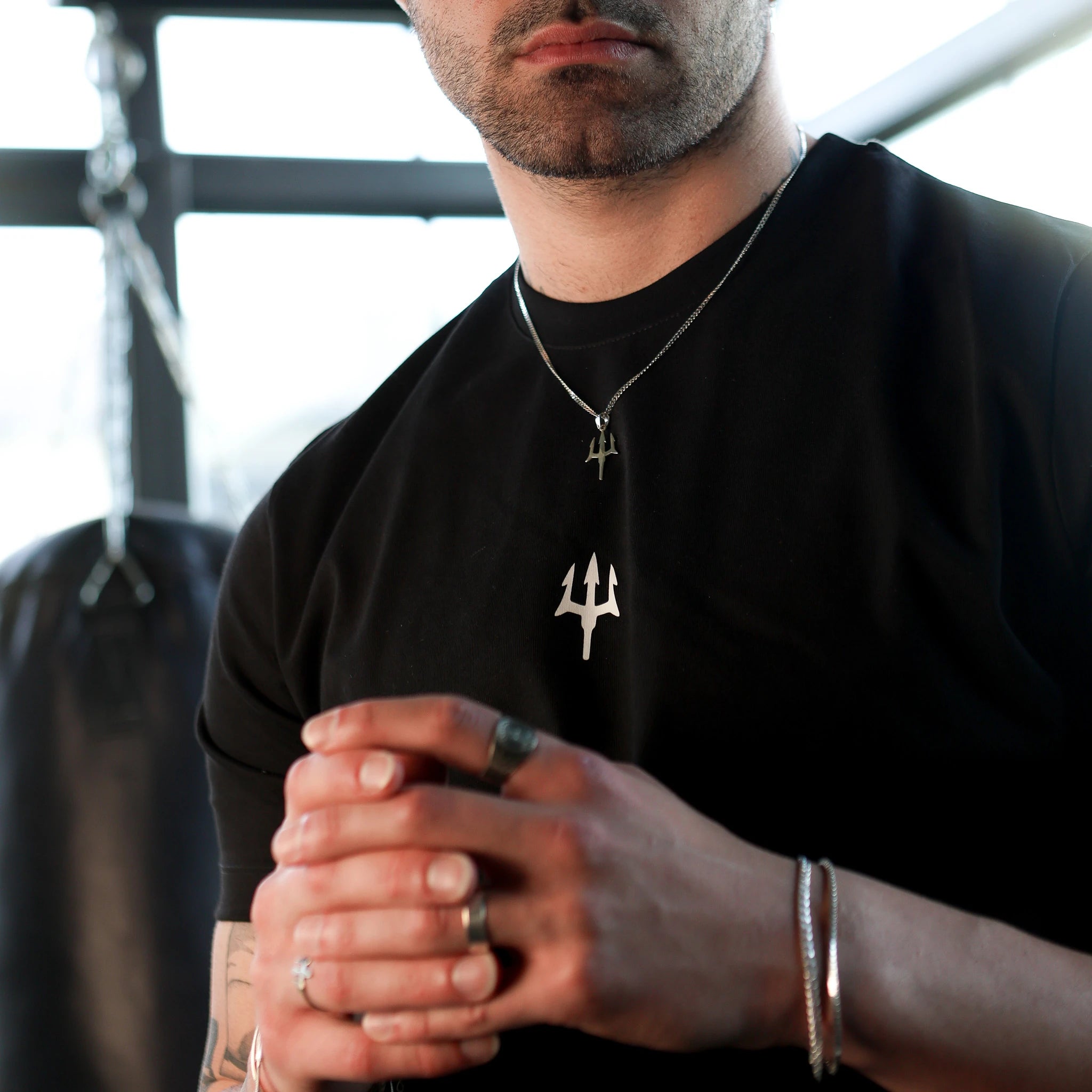 925 Sterling Silver - Poseidon's Trident Necklace