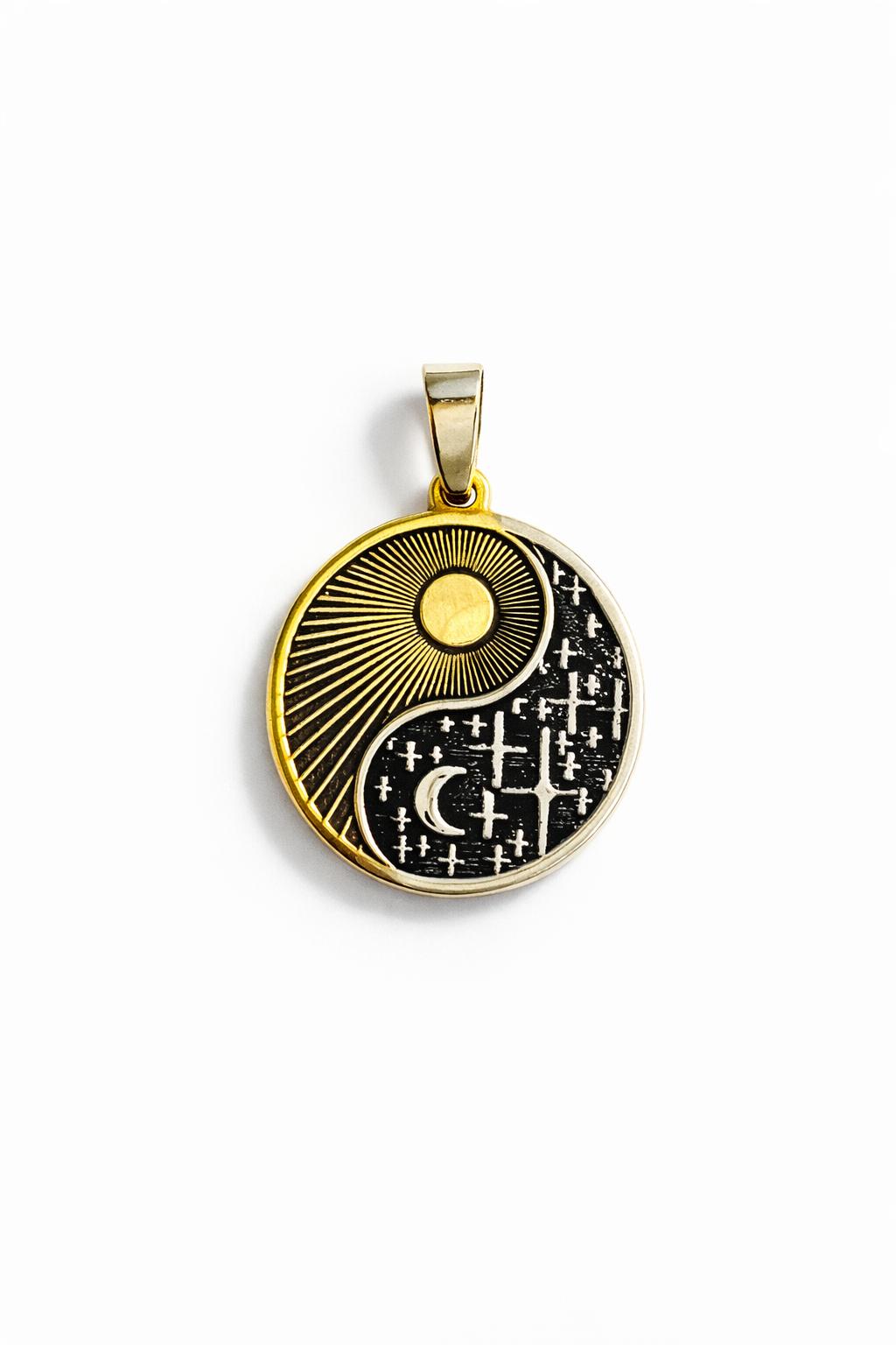 925 Ayar Gümüş -Yin Yang Kolye Ucu